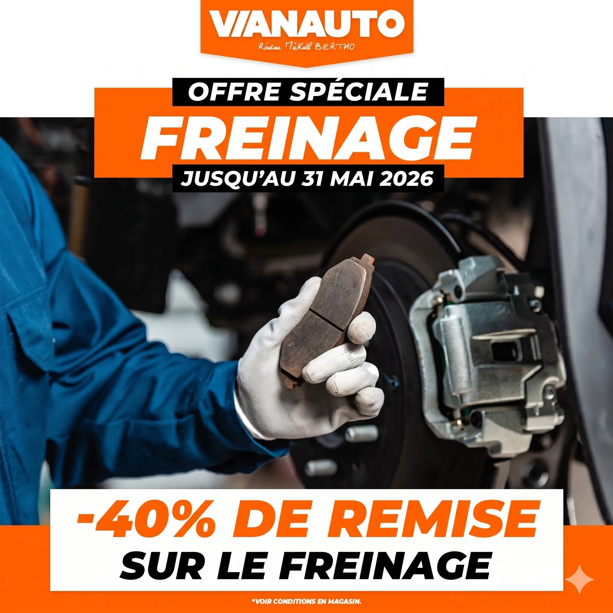 promotion freinage en mai 2026 - Vianauto