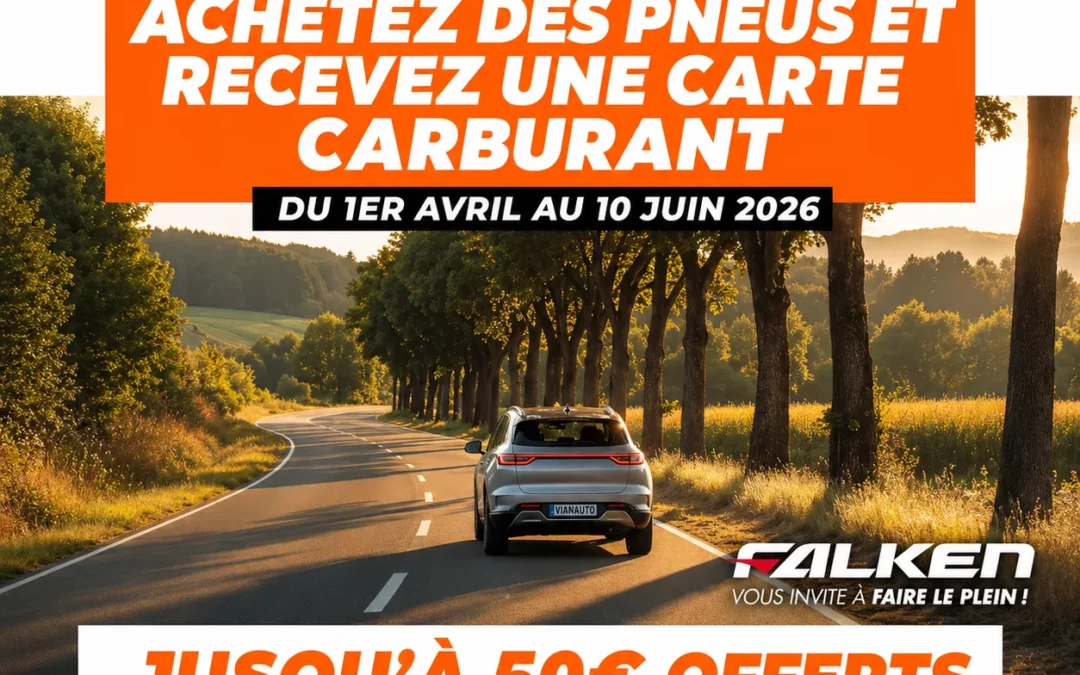 Achetez des pneus et recevez une carte carburant